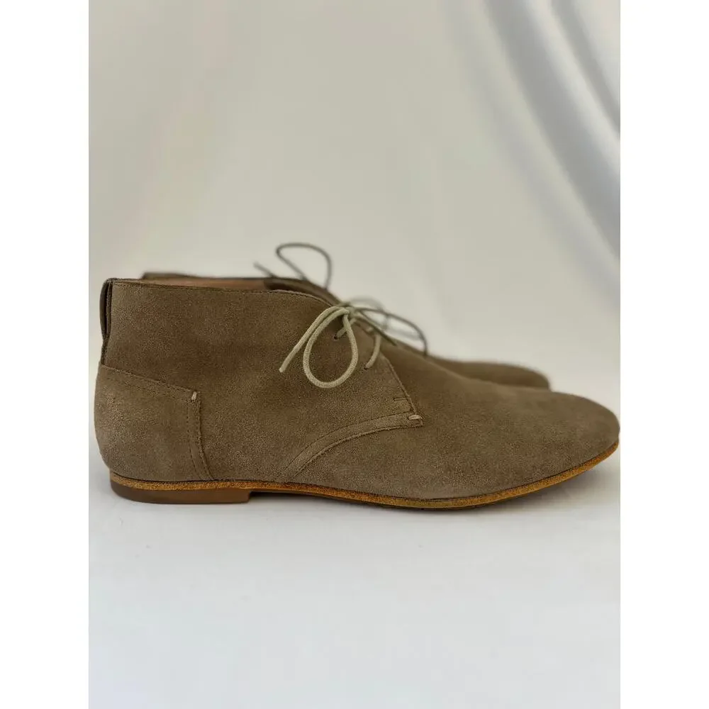 Pierre Cardin Paris Suede Mens Tan Classic Minimalist Preppy Ankle Boots Size 11